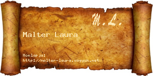 Malter Laura névjegykártya
